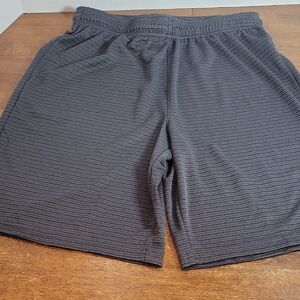 BCG Women's Charcoal With Black Pinstripe Athletic Shorts Size 18-20 Drawstring